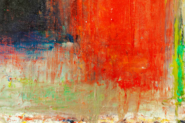 istock Abstract painted red, black and yellow art backgrounds 1201284555