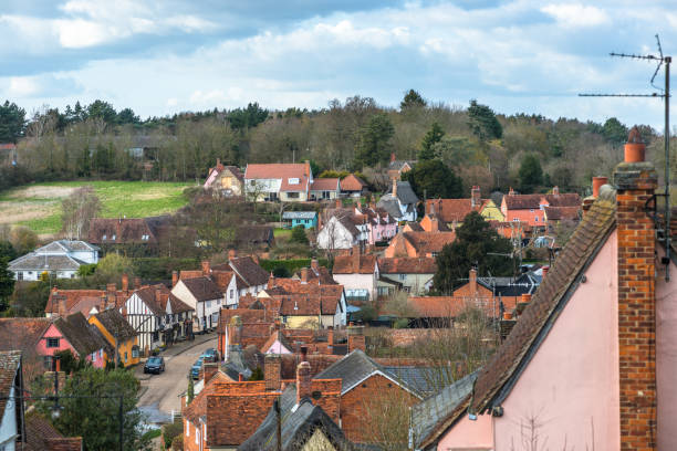 カーシー村の高い景色 - suffolk east anglia rural scene non urban scene ストックフォトと画像