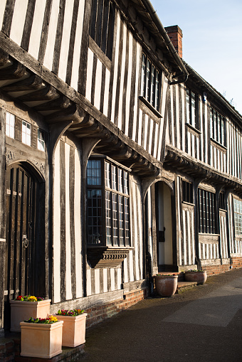 Half-timbered medieval cottages, Lavenham, Suffolk, England, United Kingdom