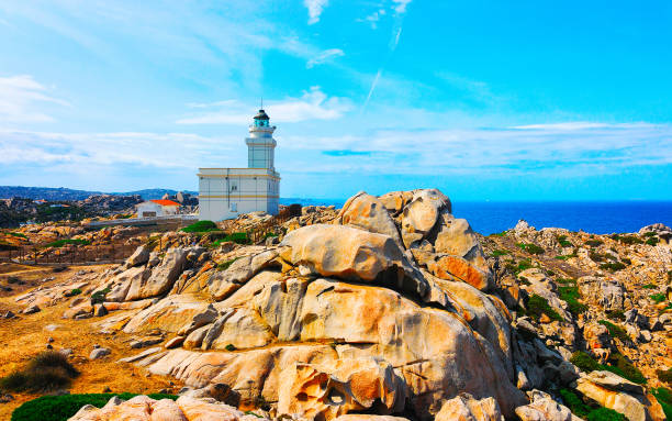istock Lighthouse in Capo Testa Santa Teresa Gallura Sardinia reflex 1201285905