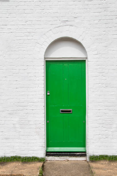 Metal green doors to the big storage.