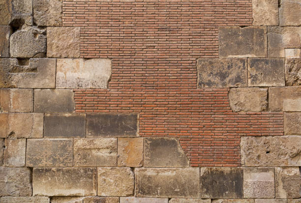 Close up old brick wall