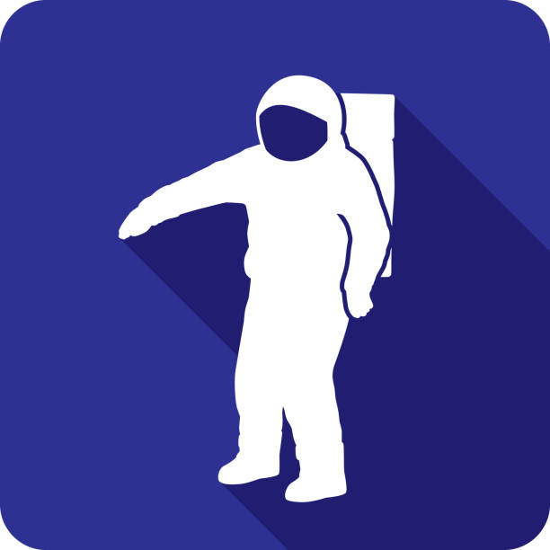 우주인 아이콘 실루엣 - nasa nasa kennedy space center sign space stock illustrations