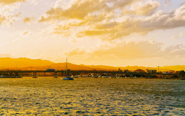 istock Sunset at Harbor with ships Olbia Sardinia reflex 1201302116