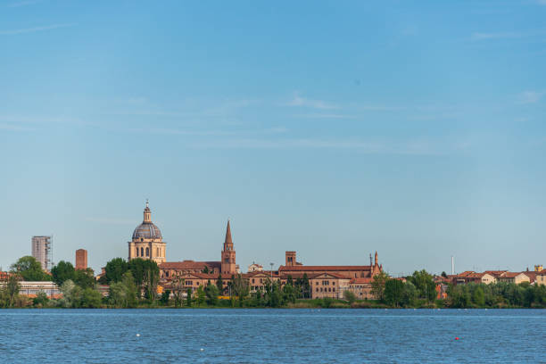 istock spring landscape inside the Mantua lake 1201302283