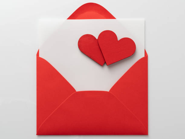 istock valentines day love letter Flat lay background 1201308917