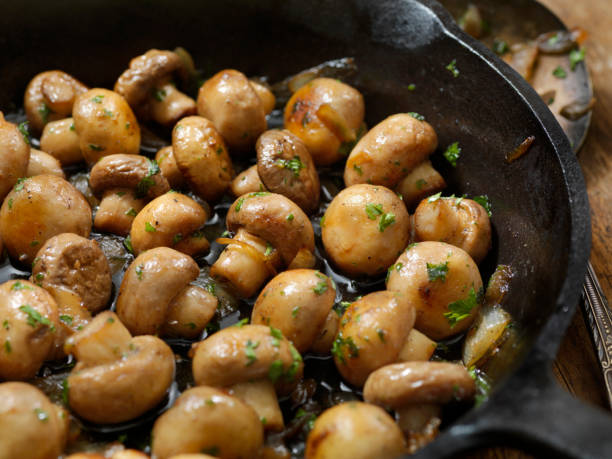 istock Butter and Garlic Mushrooms with Onions 1201311505