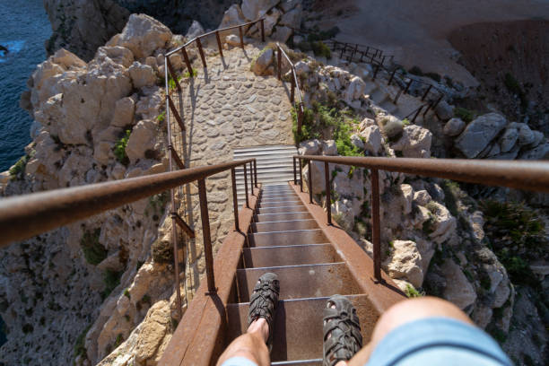 Going down very steep stairs, step by step, life sometimes complicates things.
