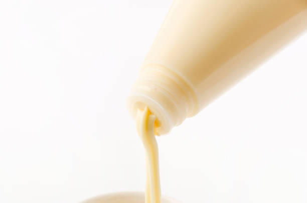 Drop in glass of milk