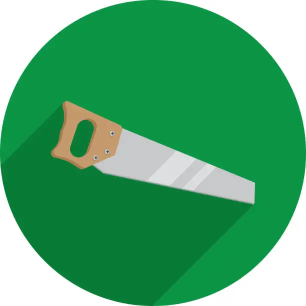 Vector illustration of Saw Icon Flat