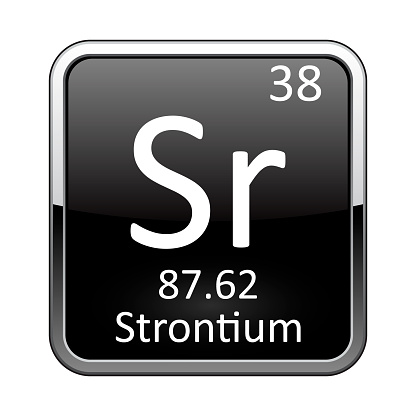 Strontium Visual The Periodic Table Element Strontium Vector Illustration Stock ...