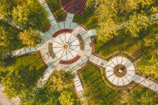 istock Aerial view of the public park 1201319152