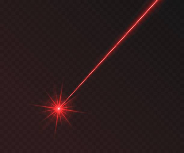 ilustrações, clipart, desenhos animados e ícones de efeito de luz do feixe de laser vermelho isolado em fundo transparente - energy exploding laser abstract