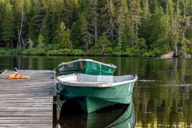 istock Fishing lake in early morning. 1201327112