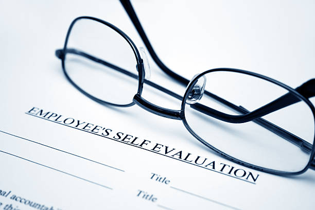 Employee self evaluation form stock photo