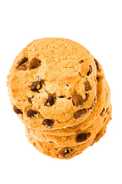 istock Chocolate Chip Cookies isolated on the white 120133111