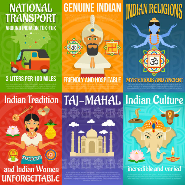 ilustrações de stock, clip art, desenhos animados e ícones de india poster - lotus mahal