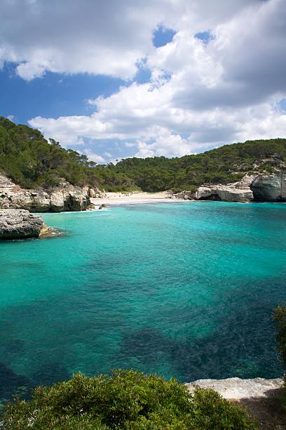 istock green water white sand and clouds 120133388
