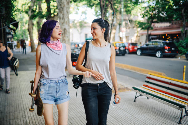 istock Two girls spending time together in Buenos Aires 1201336248
