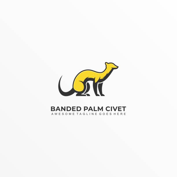 ilustraciones, imágenes clip art, dibujos animados e iconos de stock de ilustración vectorial con bandas de palma civet sin lugarando masela dibujos animados. - mangosta