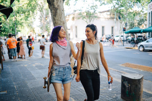 istock Two girls spending time together in Buenos Aires 1201337143