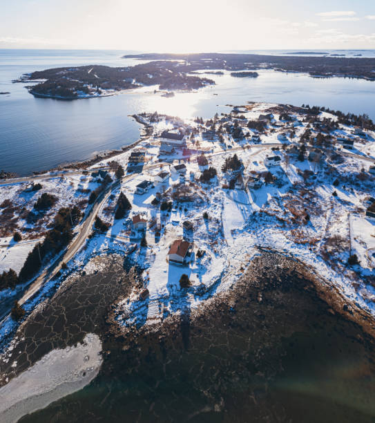 istock Fishing Village in Winter 1201346480
