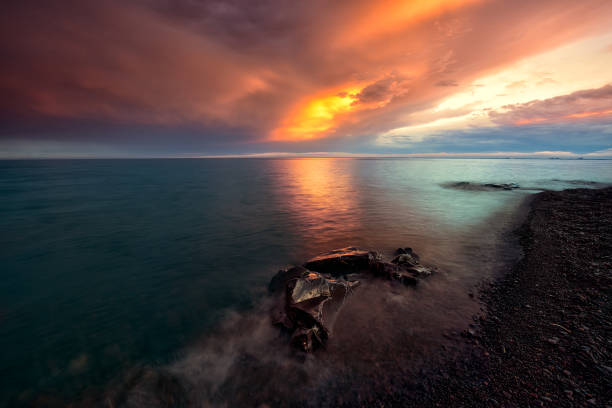Fantastic sunrise over Lake Superior