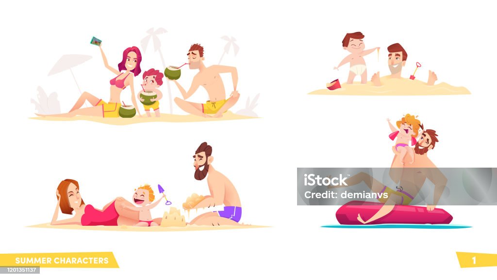 Parents and children on sandy beach. Summer family collection. Family summer resting. Parents and children on sandy beach. Summer family collection. Family summer resting Summer stock vector Parents and children on sandy beach. Summer family collection. Family summer resting. Parents and children on sandy beach. Summer family collection. Family summer resting Summer stock vector