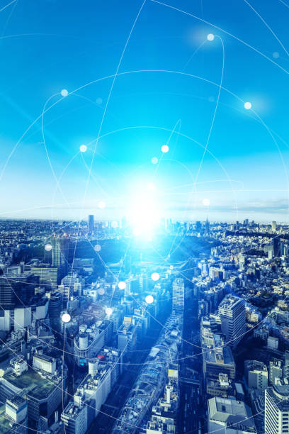 istock Smart city and communication network concept. 5G. LPWA (Low Power Wide Area). Wireless communication. 1201354360