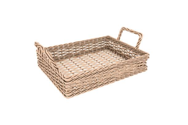 istock Square Wooden Basket 1201355360