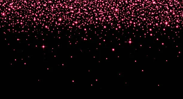 abstract, background, bright, celebration, Christmas, circle, color, confetti, decoration, design, element, drop, festive ,glow, holiday, illustration, isolated, many stars, new, particle drop, party, pink, red, red glitter on black, shiny, stars, texture, white, year