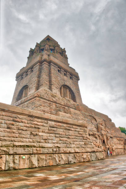 istock Battle of the nations monument in Leipzig on a cloudy day 1201358496