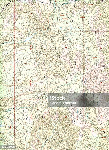 Topographical Map Stock Photo - Download Image Now - Map, Dividing Line - Road Marking, Relief Map