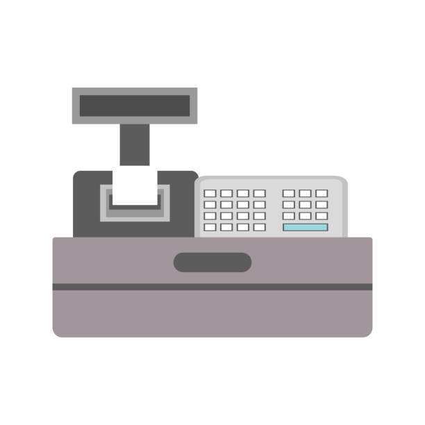 kasę fiskalną dla koncepcji biznesowej. ilustracja wektorowa - cashregister stock illustrations