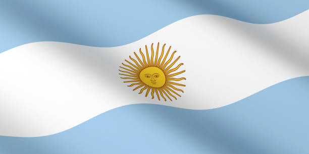 istock flag of Argentina Argentine 1201372839