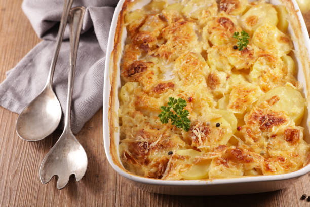 istock potato gratin with cream and cheese 1201377425