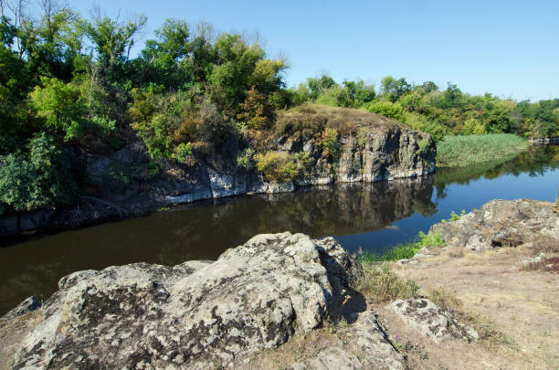 istock Scenic view among the rocks on the river 1201379701