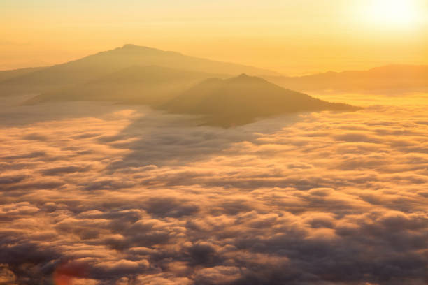 istock Landscape with the mist at Pha Tung mountain in sunrise time 1201387038