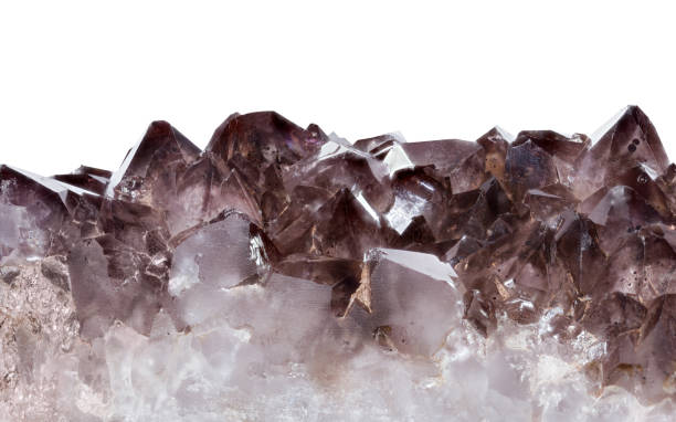 istock isolated dark brown Smoky quartz crystals 1201388860