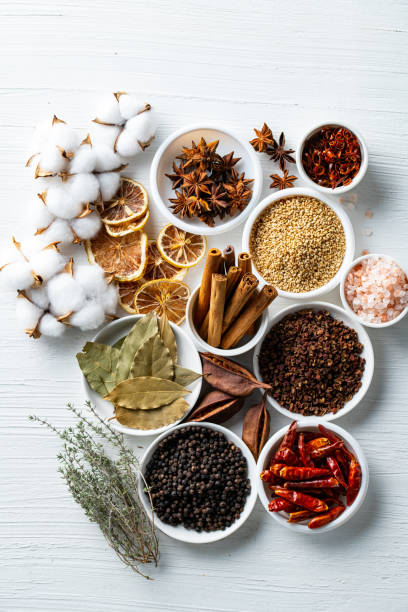 istock Set of spices on white background 1201393332