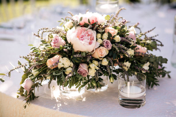 istock Beautiful flower bouquet at the wedding 1201396017