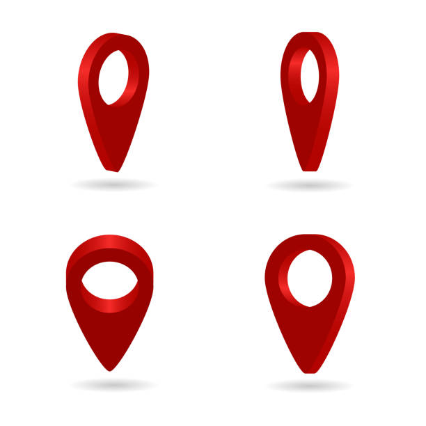 istock Map pointer 3D pin. Set of location symbols isolated on white background. Red symbols of navigator. Isometric icon 3D. Point on place. Marker on map. Realistic position. GPS app collection. Vector. 1201401067