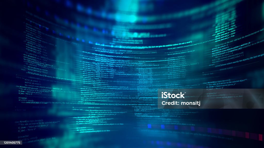 Programming code abstract technology background of software developer and  Computer script Backgrounds Stock Photo