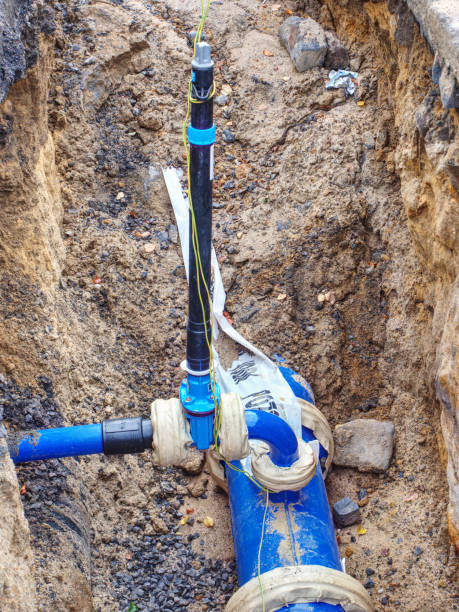 istock Potable water system pipe and the valve to deliver water 1201410131
