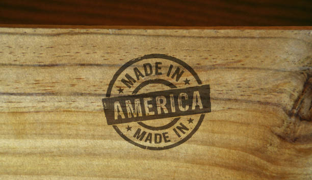 istock Made in America stamp and stamping 1201410673