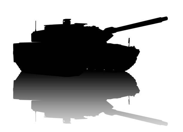 坦克向量剪影 - leopard tank 幅插畫檔、美工圖案 、卡通及圖標