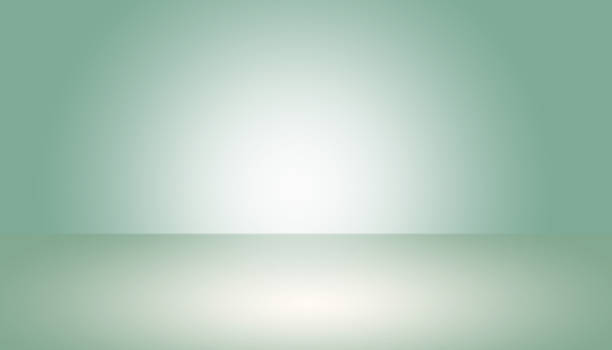 fondo abstracto verde borroso. sala de estudio de gradiente de luz blanca vacía. - fondos fotos fotografías e imágenes de stock