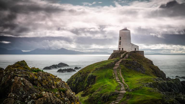 Old Lighthouse at Llanddwyn Island, Anglesey, Wales