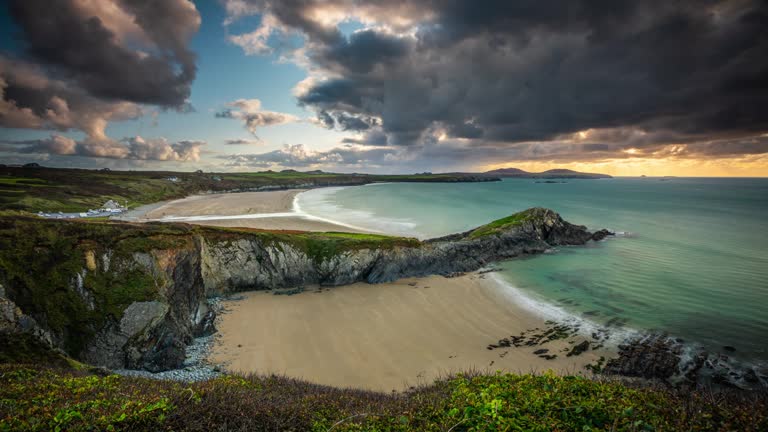 Time Lapse: Whitesands beach on the Pembrokeshire coast path near St Davids, Wales