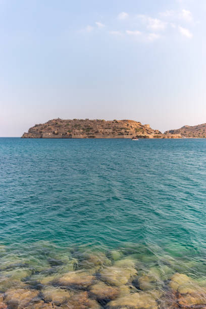 View of Spinalonga Island on Crete, Greece.